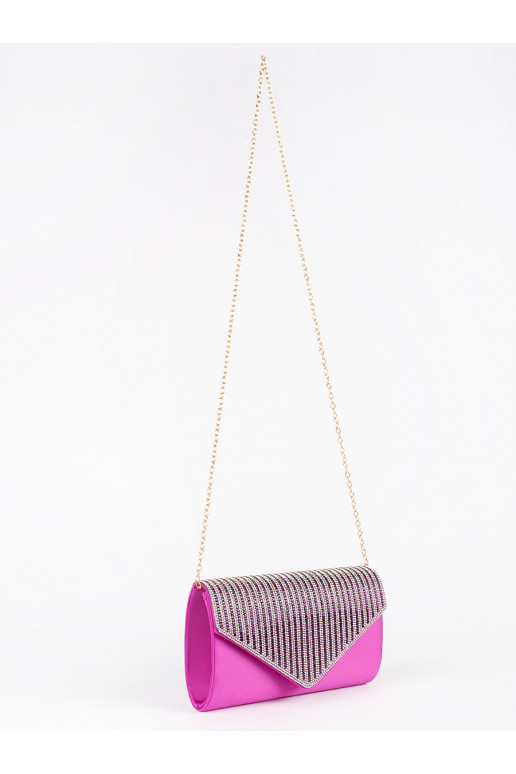 violetinė rankinė voko tipo ozdobiona kryształkami