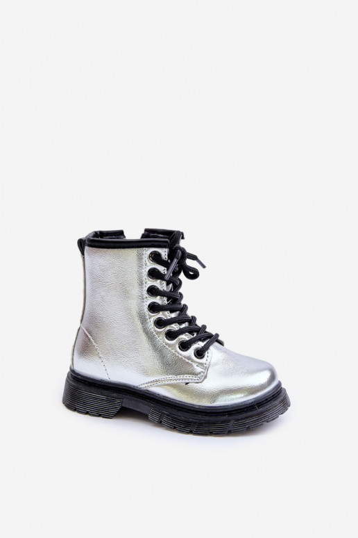 pašiltinti Aulinukai Vaikiški su lako efektu  sidabro spalvos Novita pašiltinti Aulinukai Vaikiški su lako efektu  sidabro spalvos Novita