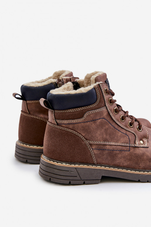 pašiltinti batai  iš eko odos rudos spalvos Venredia