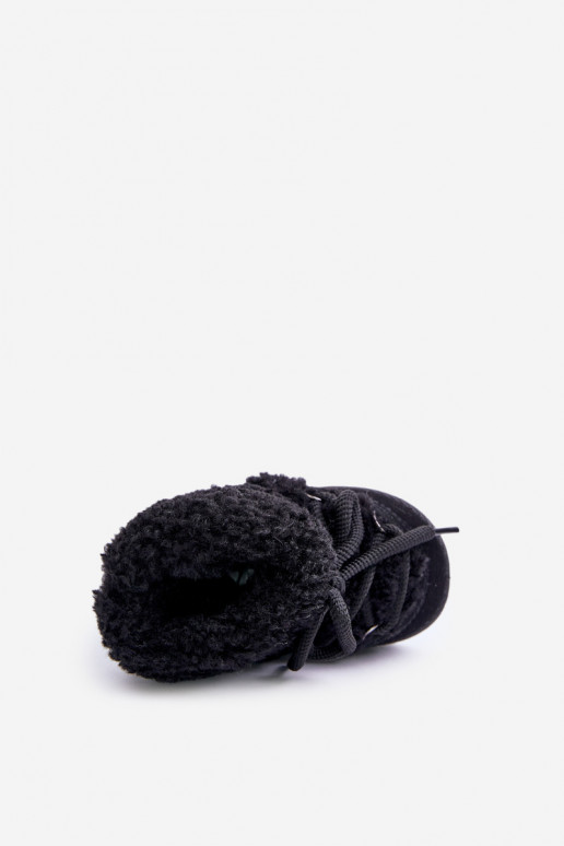 šilti Aulinukai sniego batai Vaikiški su dirželiais Juodos spalvos Asija