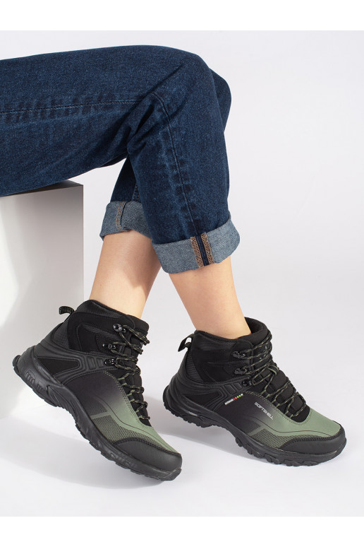 Juodos ir-žalios spalvos Trekingo batai Juodos ir-žalios spalvos Trekingo batai
