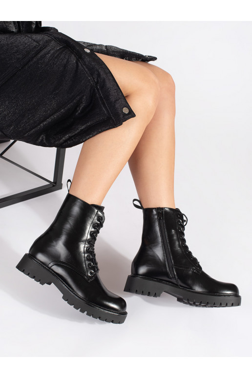 Juodos spalvos batai auliniai batai  su raištukais