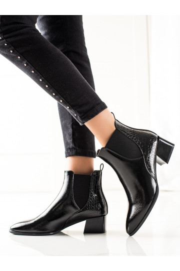 Elegantiško stiliaus Moteriški batai Shelovet juodos spalvos 2