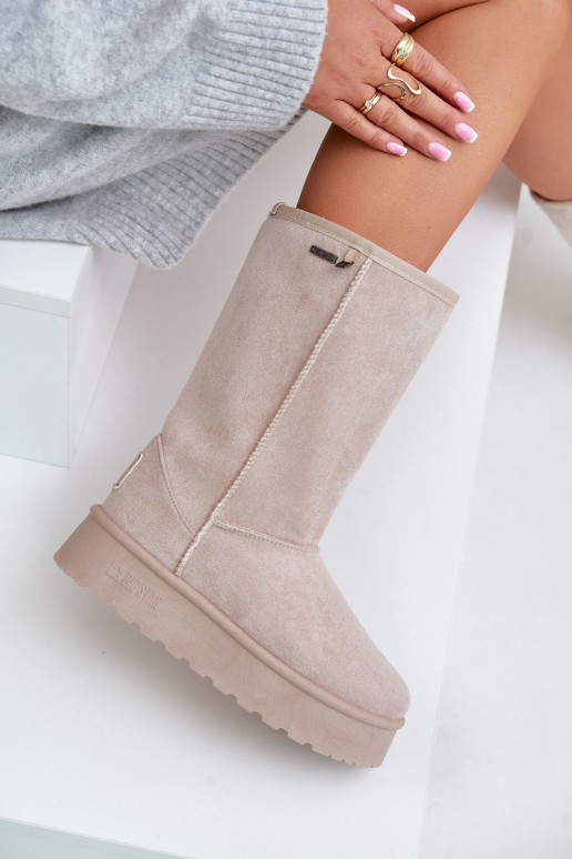  sniego batai su platforma Big Star OO274894 dramblio kaulo spalvos