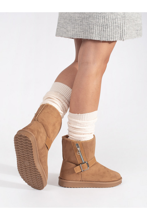 smėlio spalvos Moteriški sniego batai  i zamkiem