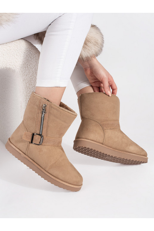 dramblio kaulo spalvos Moteriški sniego batai  i zamkiem dramblio kaulo spalvos Moteriški sniego batai  i zamkiem