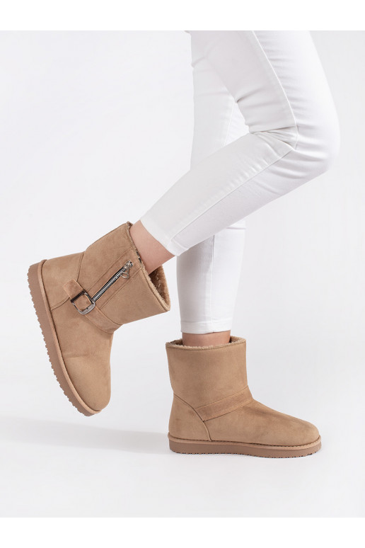 dramblio kaulo spalvos Moteriški sniego batai  i zamkiem dramblio kaulo spalvos Moteriški sniego batai  i zamkiem