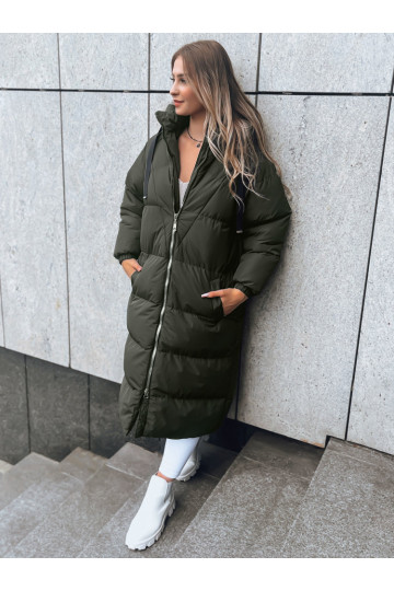 COZYSEASON moteriška žieminė striukė tamsiai žalios spalvos