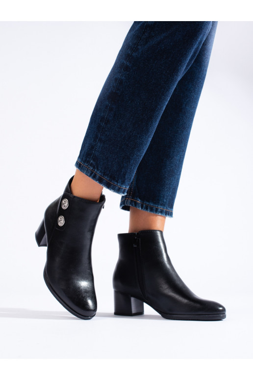  juodos spalvos moteriški batai ant kulno