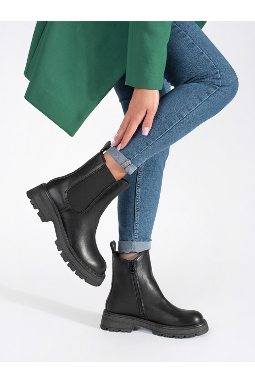 Aulinukai Moteriški batai juodos spalvos su platforma