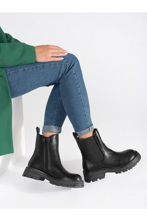 Aulinukai Moteriški batai juodos spalvos su platforma