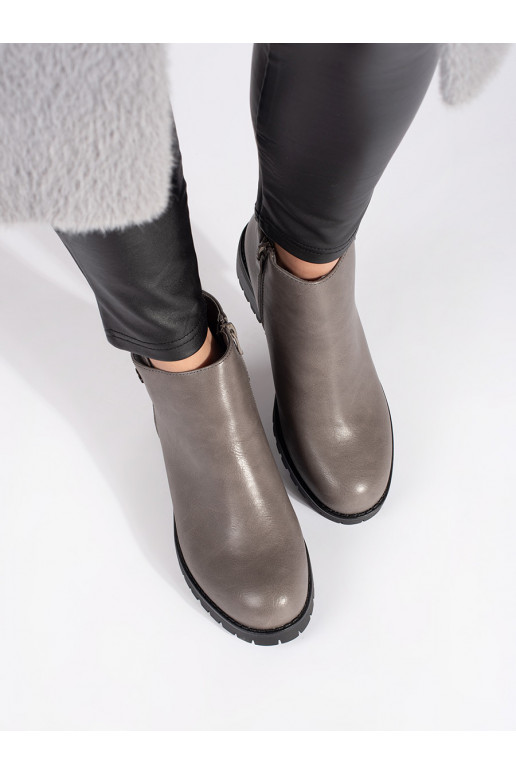 pilkos spalvos batai z imitacji skóry