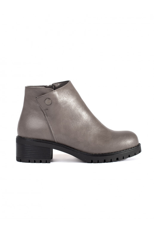 pilkos spalvos batai z imitacji skóry