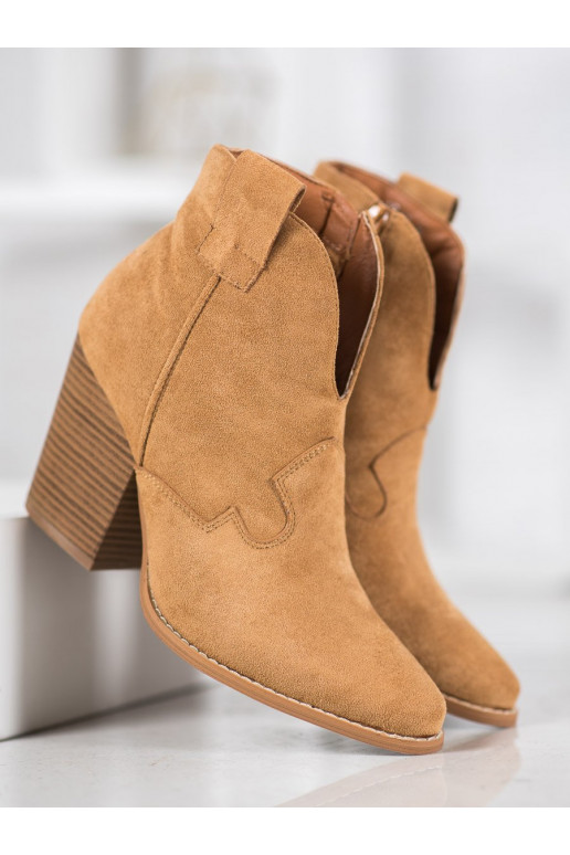 zomšiniai Kaubojiško stiliaus aulinukai su kulniukais zomšiniai Kaubojiško stiliaus aulinukai su kulniukais