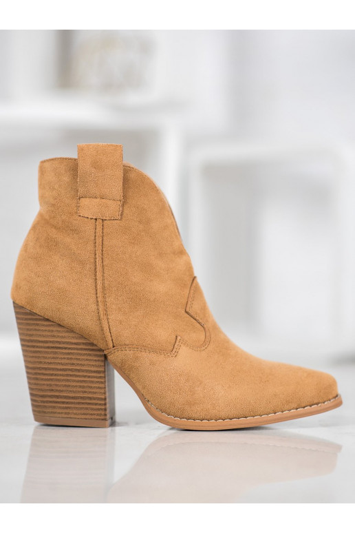 zomšiniai Kaubojiško stiliaus aulinukai su kulniukais zomšiniai Kaubojiško stiliaus aulinukai su kulniukais