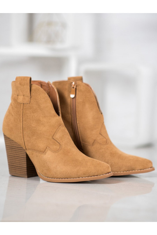 zomšiniai Kaubojiško stiliaus aulinukai su kulniukais zomšiniai Kaubojiško stiliaus aulinukai su kulniukais