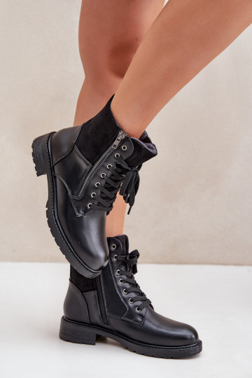 pašiltinti Aulinukai su plačiais kulniukais Eko   Juodos spalvos Naoise