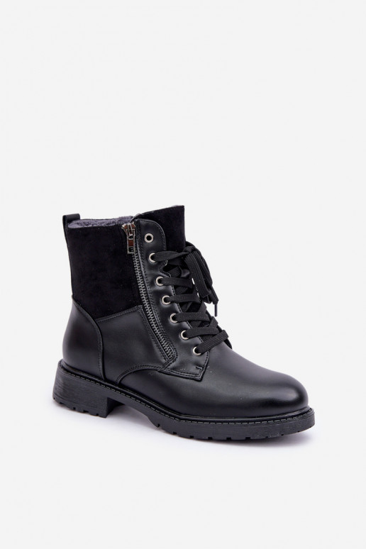 pašiltinti Aulinukai su plačiais kulniukais Eko   Juodos spalvos Naoise