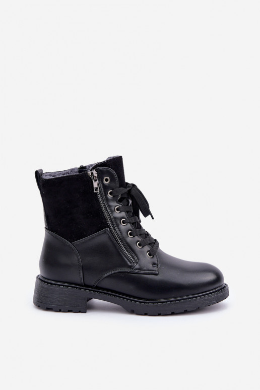 pašiltinti Aulinukai su plačiais kulniukais Eko   Juodos spalvos Naoise