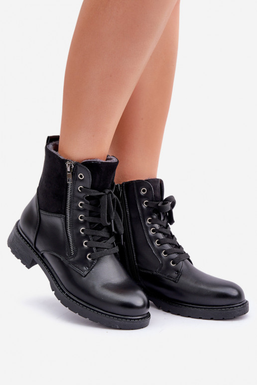 pašiltinti Aulinukai su plačiais kulniukais Eko   Juodos spalvos Naoise