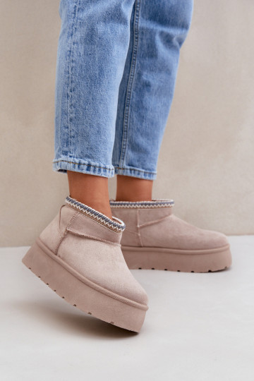 sniego batai su platforma  Haftem dramblio kaulo spalvos Heslania 2