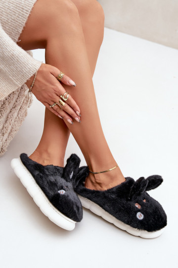 Šlepetės  Króliczka Juodos spalvos Natasha