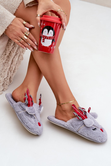 Christmas Šlepetės   pilkos spalvos Sylaia