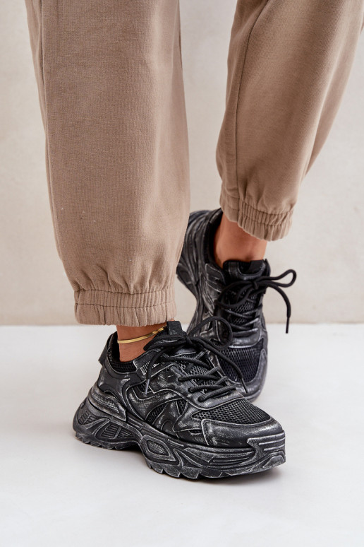  modelio batai  Z Przetarciami su platforma Juodos spalvos Seladwen