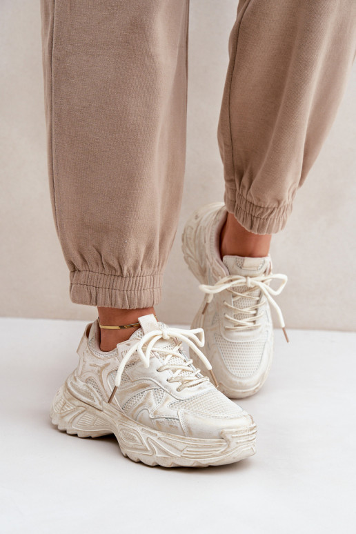  modelio batai  Z Przetarciami su platforma smėlio spalvos Seladwen