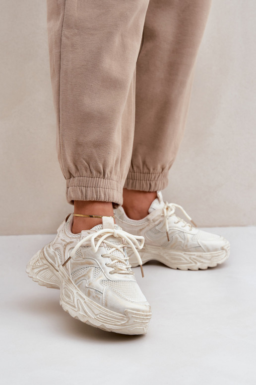 Moteriški sneakers Z su platforma smėlio spalvos SeladĮen