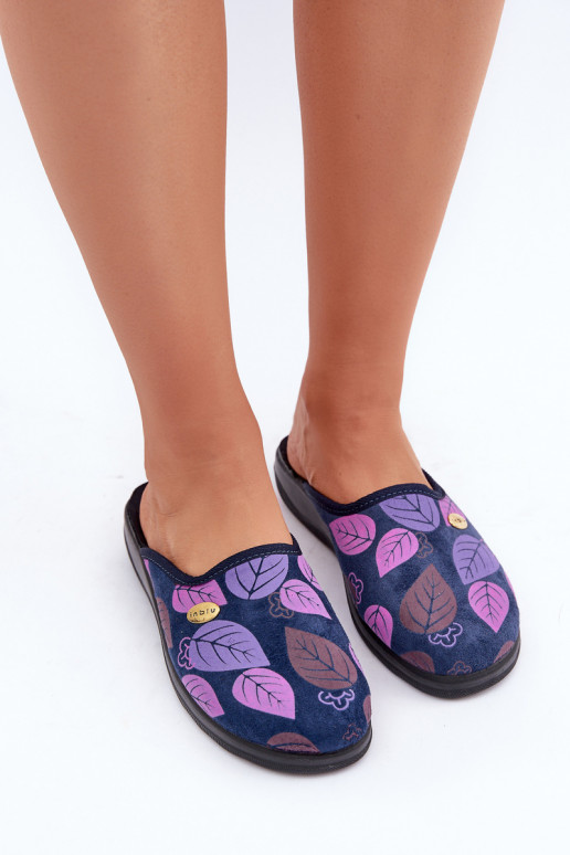 Patogios šlepetės Liście Inblu CU00005F tamsiai mėlynos spalvos