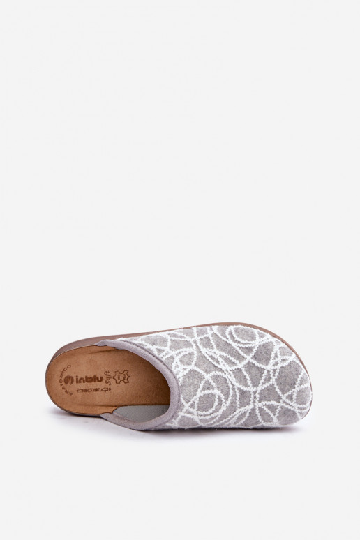 su blizgesiu Šlepetės  Inblu CT000028 pilkos spalvos