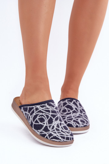 su blizgesiu Šlepetės  Inblu CT000028 tamsiai mėlynos spalvos