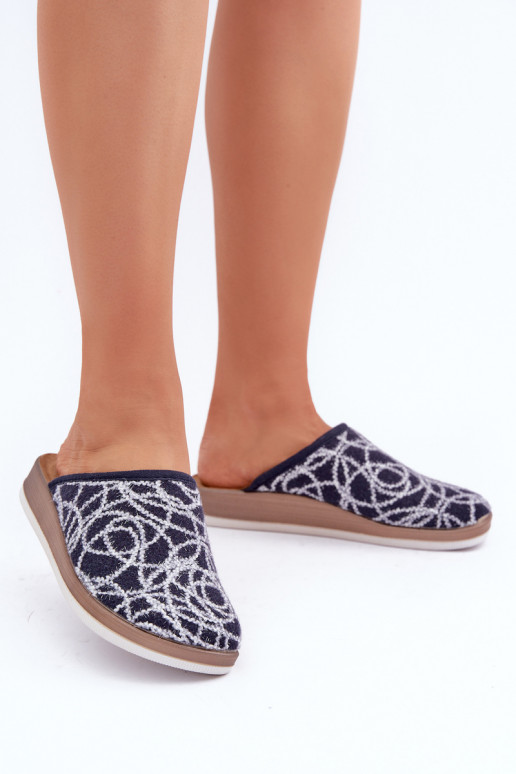 su blizgesiu Šlepetės  Inblu CT000028 tamsiai mėlynos spalvos