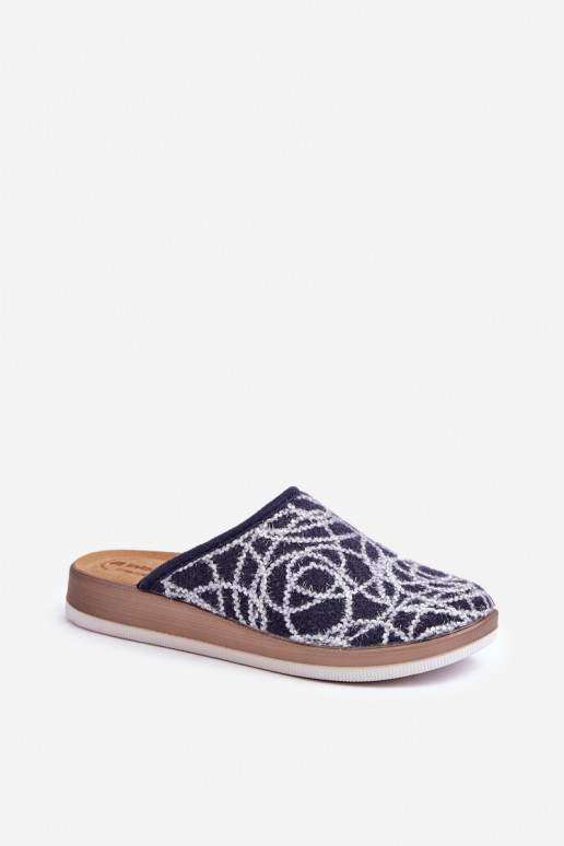 su blizgesiu Šlepetės  Inblu CT000028 tamsiai mėlynos spalvos