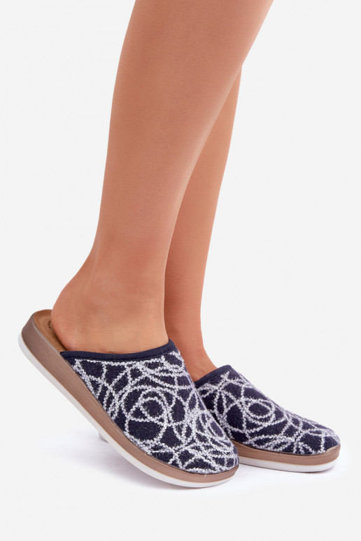 su blizgesiu Šlepetės  Inblu CT000028 tamsiai mėlynos spalvos