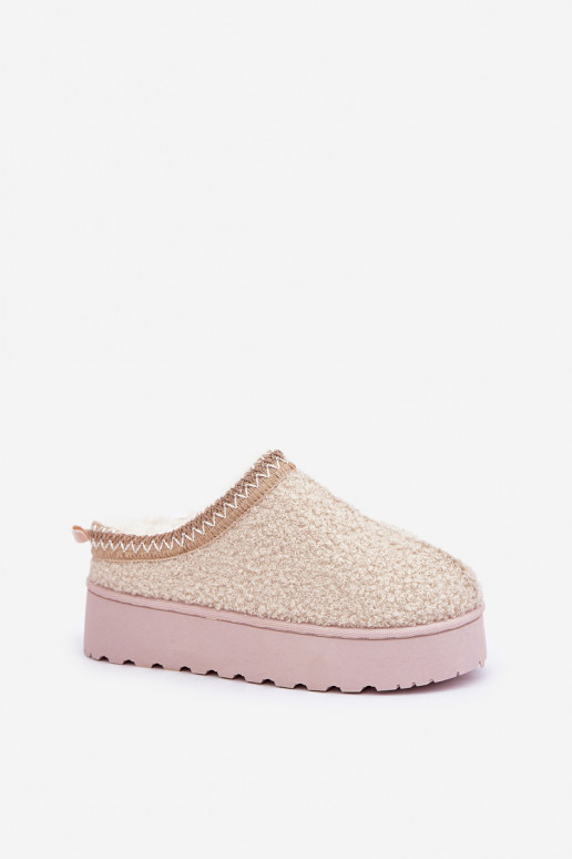 sniego batai  su platforma Z Haftem dramblio kaulo spalvos Tirissa