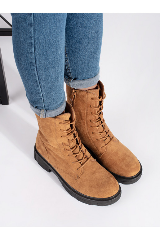 rudos spalvos batai auliniai batai su pašiltinimu