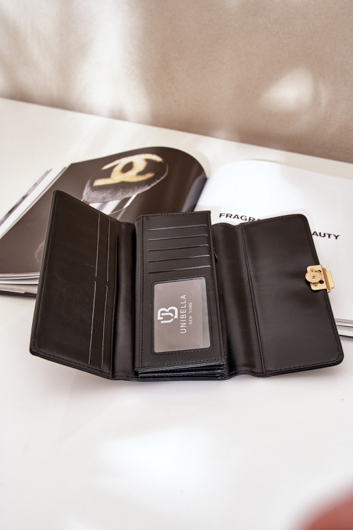 Eko  Gładki Moteriška piniginė juodos spalvos Erolia