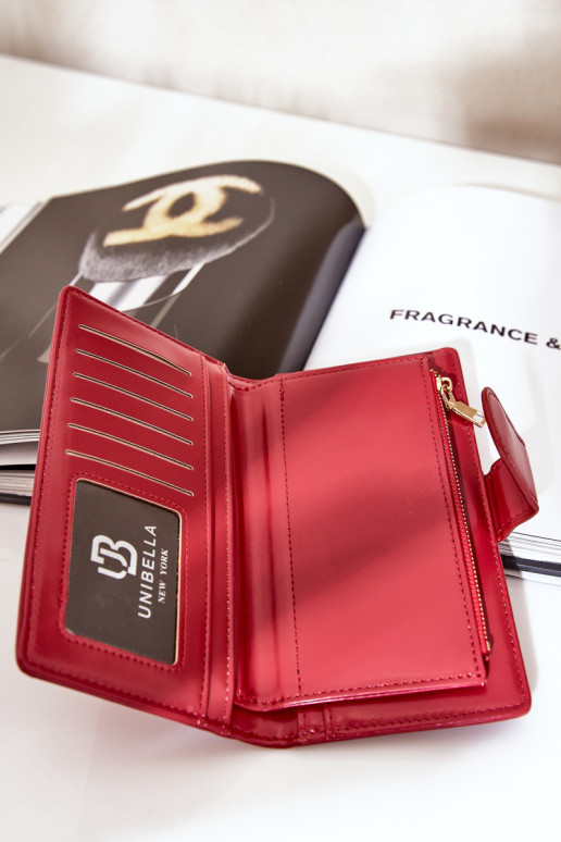 Moteriška piniginė iš eko odos raudonos spalvos Kalinessa