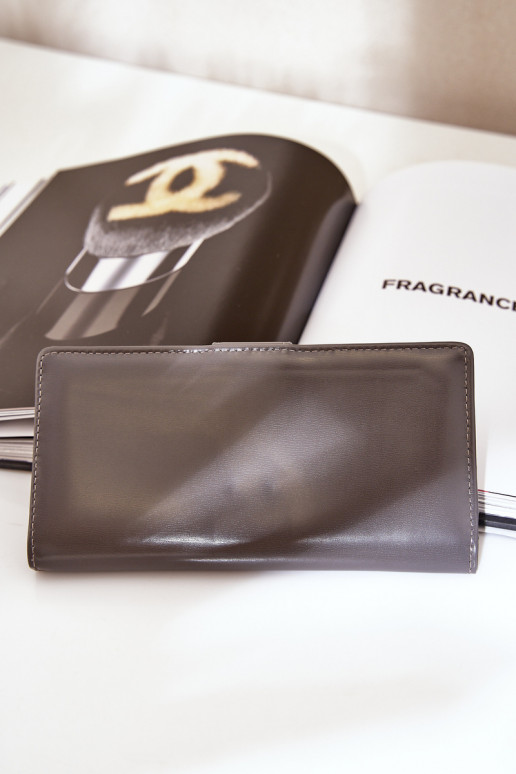 Moteriška piniginė iš eko odos pilkos spalvos Kalinessa