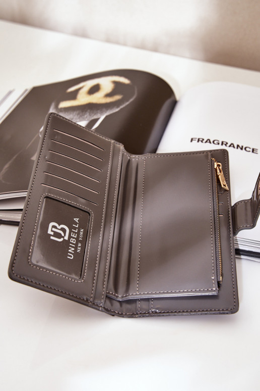 Moteriška piniginė iš eko odos pilkos spalvos Kalinessa