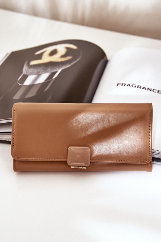 Eko  Gładki Moteriška piniginė smėlio spalvos Erolia