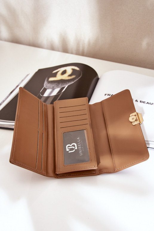 Eko  Gładki Moteriška piniginė smėlio spalvos Erolia