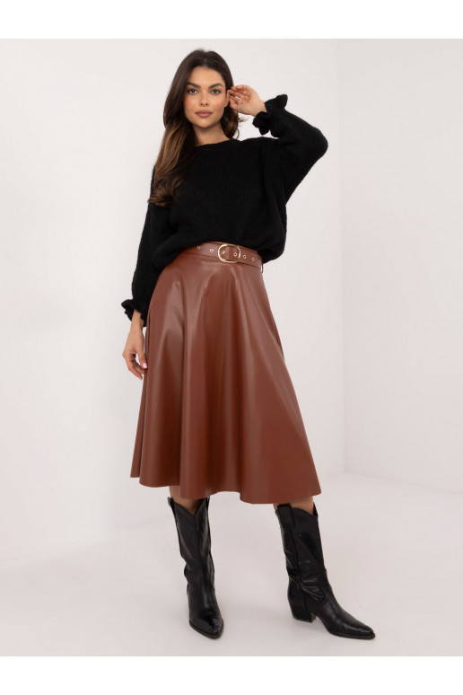 Stilingas sijonas rudos spalvos