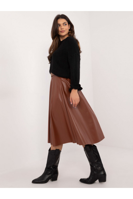 Stilingas sijonas rudos spalvos