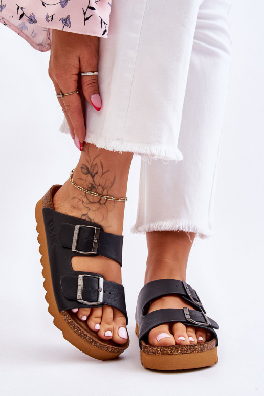   Šlepetės Big Star LL274477 Juodos spalvos