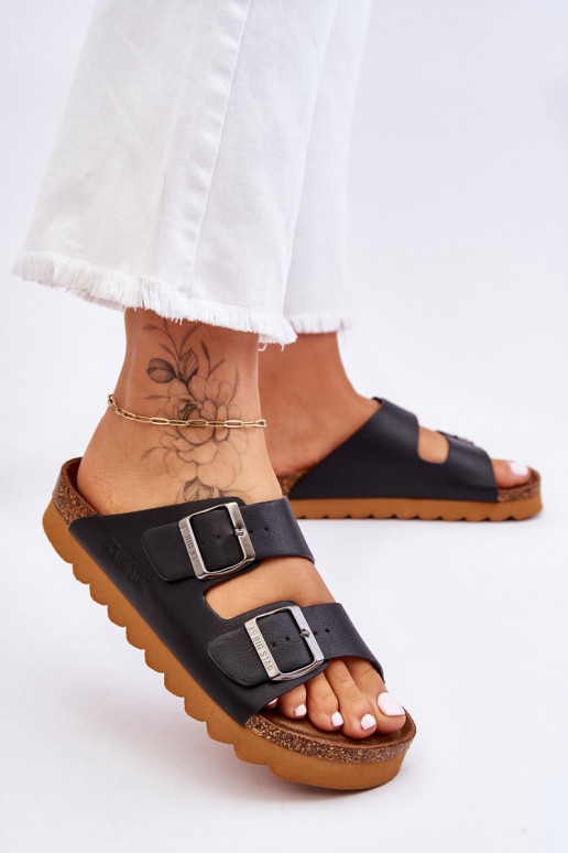   Šlepetės Big Star LL274477 Juodos spalvos