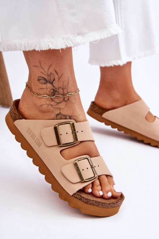   Šlepetės Big Star LL274478 smėlio spalvos