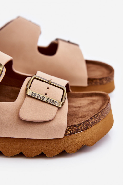   Šlepetės Big Star LL274478 smėlio spalvos